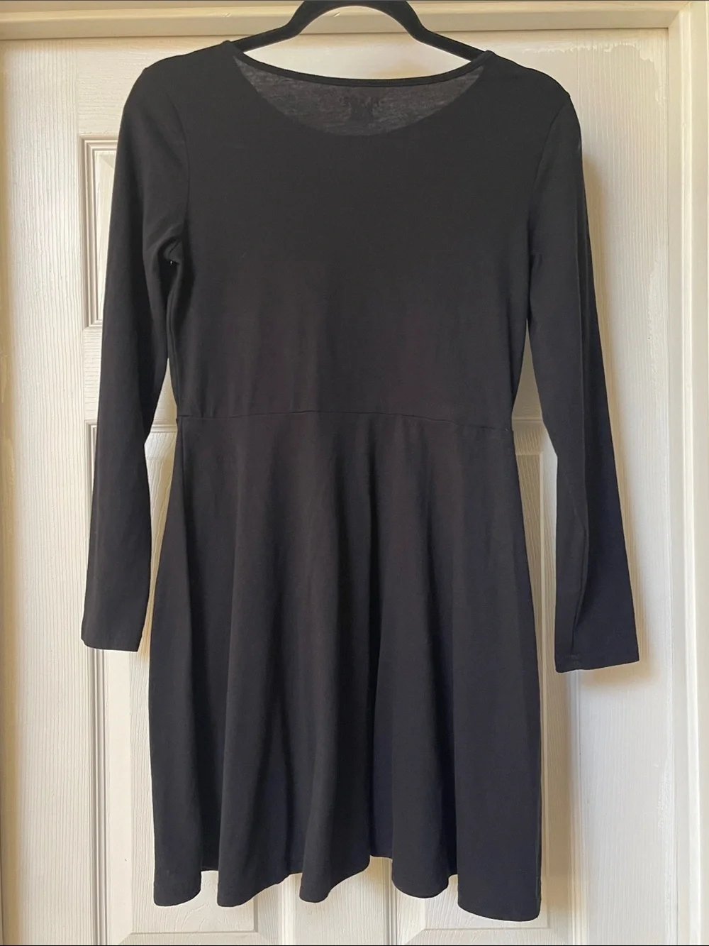 The Children’s Place girls long sleeve cotton jersey knit black dress, XXL 16